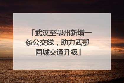 武汉至鄂州新增一条公交线，助力武鄂同城交通升级