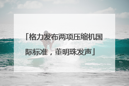 格力发布两项压缩机国际标准，董明珠发声