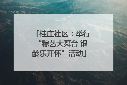 桂庄社区：举行“粽艺大舞台 银龄乐开怀”活动