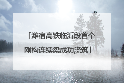 潍宿高铁临沂段首个刚构连续梁成功浇筑