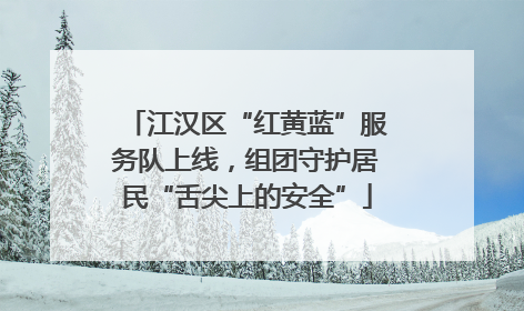 江汉区“红黄蓝”服务队上线，组团守护居民“舌尖上的安全”