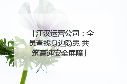江汉运营公司：全员查找身边隐患 共筑高速安全屏障