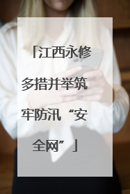 江西永修多措并举筑牢防汛“安全网”