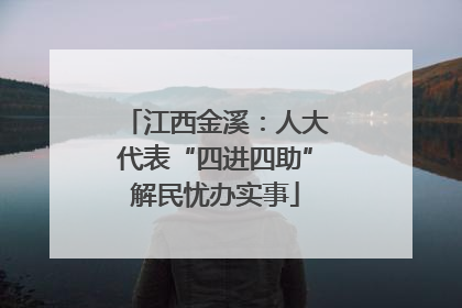 江西金溪：人大代表“四进四助”解民忧办实事