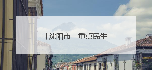沈阳市一重点民生工程建设加快推进