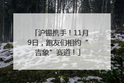 沪锡携手！11月9日，跑友们相约“吉象”赛道！