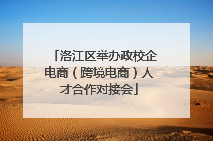 洛江区举办政校企电商（跨境电商）人才合作对接会