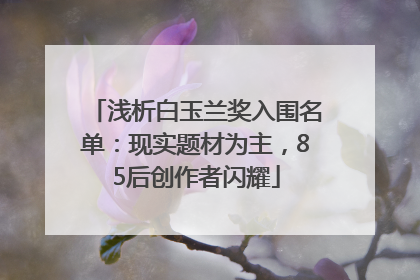 浅析白玉兰奖入围名单：现实题材为主，85后创作者闪耀