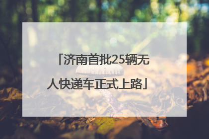济南首批25辆无人快递车正式上路