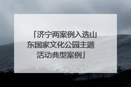 济宁两案例入选山东国家文化公园主题活动典型案例
