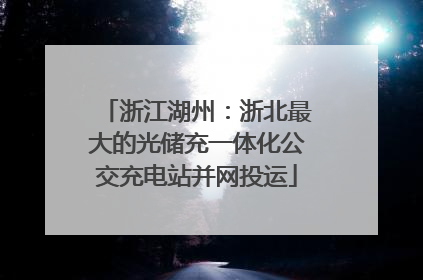浙江湖州：浙北最大的光储充一体化公交充电站并网投运