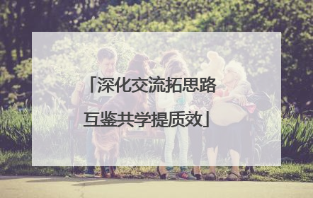 深化交流拓思路 互鉴共学提质效