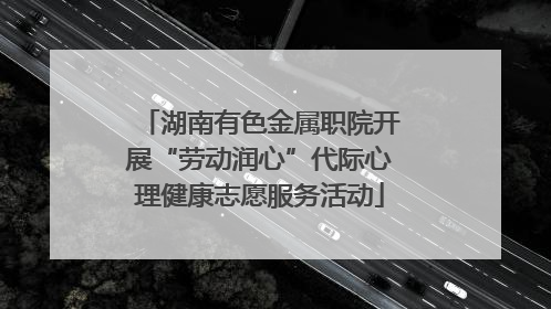 湖南有色金属职院开展“劳动润心”代际心理健康志愿服务活动