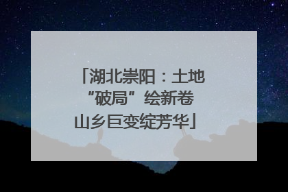 湖北崇阳：土地“破局”绘新卷 山乡巨变绽芳华