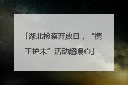 湖北检察开放日，“携手护未”活动超暖心
