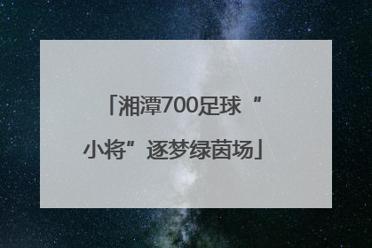 湘潭700足球“小将”逐梦绿茵场