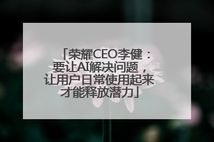 荣耀CEO李健：要让AI解决问题，让用户日常使用起来才能释放潜力