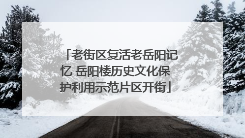 老街区复活老岳阳记忆 岳阳楼历史文化保护利用示范片区开街