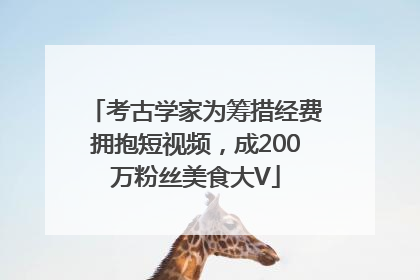 考古学家为筹措经费拥抱短视频，成200万粉丝美食大V