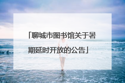聊城市图书馆关于暑期延时开放的公告