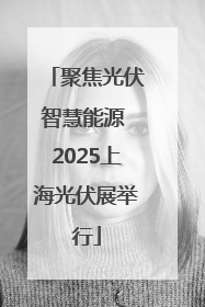 聚焦光伏智慧能源 2025上海光伏展举行