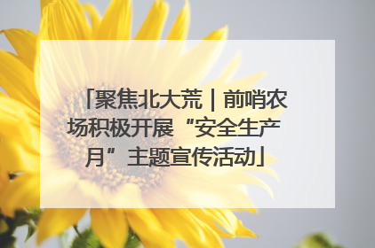 聚焦北大荒｜前哨农场积极开展“安全生产月”主题宣传活动