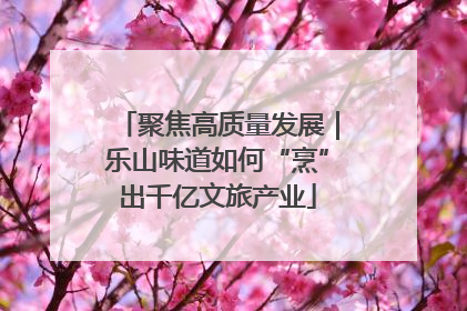 聚焦高质量发展｜乐山味道如何“烹”出千亿文旅产业