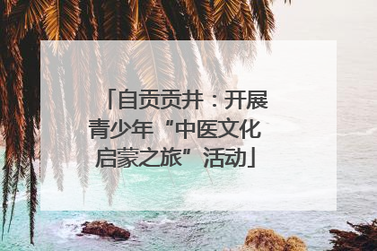 自贡贡井：开展青少年“中医文化启蒙之旅”活动