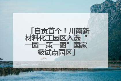 自贡首个！川南新材料化工园区入选“一园一策一图”国家级试点园区