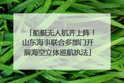 船艇无人机齐上阵！山东海事联合多部门开展海空立体巡航执法