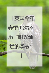 英国今年春季再次经历“阳光灿烂的季节”