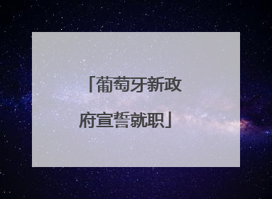 葡萄牙新政府宣誓就职