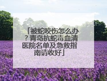 被蛇咬伤怎么办？青岛抗蛇毒血清医院名单及急救指南请收好