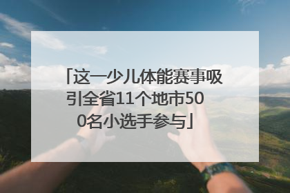 这一少儿体能赛事吸引全省11个地市500名小选手参与