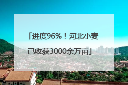 进度96%！河北小麦已收获3000余万亩