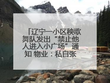 辽宁一小区秧歌舞队发出“禁止他人进入小广场”通知 物业：私自张贴，已撤掉