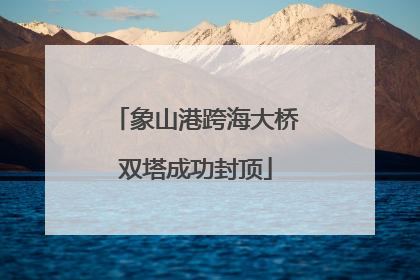 象山港跨海大桥双塔成功封顶