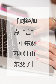 财经加点“言”｜中东财团押注山东父子