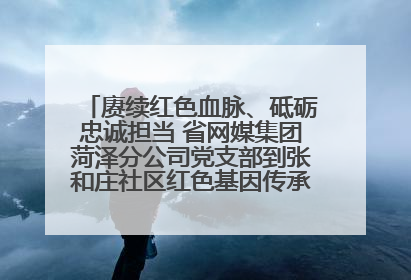 赓续红色血脉、砥砺忠诚担当 省网媒集团菏泽分公司党支部到张和庄社区红色基因传承馆开展主题党日活动