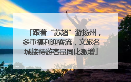 跟着“苏超”游扬州，多重福利迎客流，文旅名城接待游客量同比激增