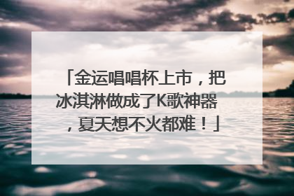 金运唱唱杯上市，把冰淇淋做成了K歌神器，夏天想不火都难！