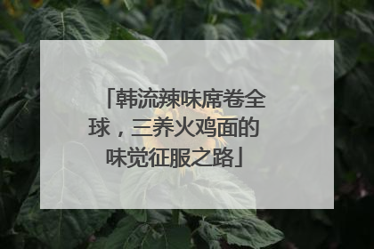 韩流辣味席卷全球，三养火鸡面的味觉征服之路