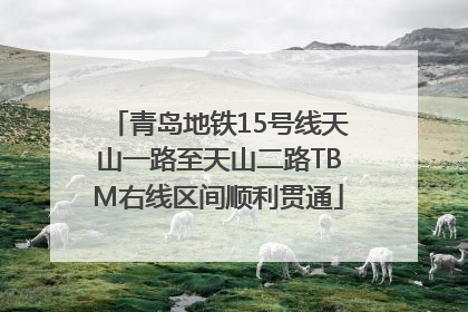 青岛地铁15号线天山一路至天山二路TBM右线区间顺利贯通