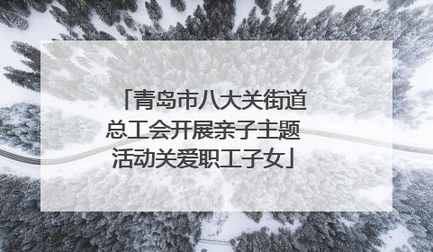 青岛市八大关街道总工会开展亲子主题活动关爱职工子女