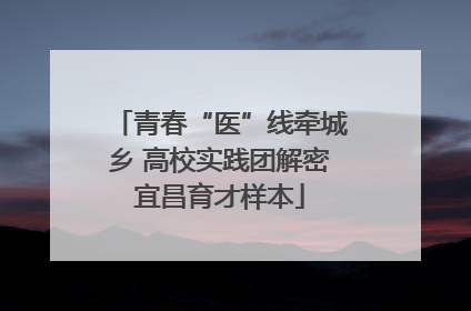 青春“医”线牵城乡 高校实践团解密宜昌育才样本