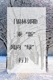 锡林郭勒：乘“新”风向“绿”行