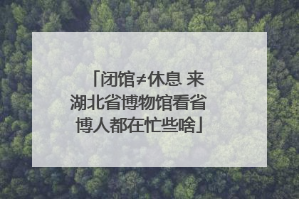 闭馆≠休息 来湖北省博物馆看省博人都在忙些啥