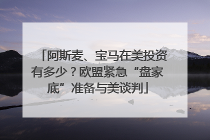 阿斯麦、宝马在美投资有多少？欧盟紧急“盘家底”准备与美谈判