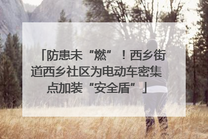 防患未“燃”！西乡街道西乡社区为电动车密集点加装“安全盾”
