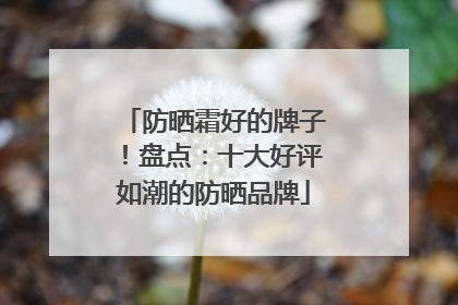 防晒霜好的牌子！盘点：十大好评如潮的防晒品牌